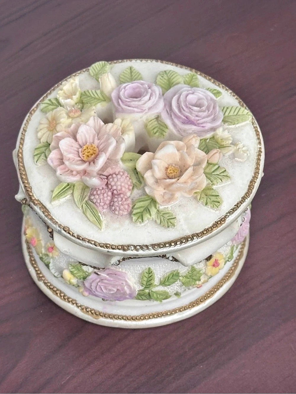 Floral Ceramic Decorative Box